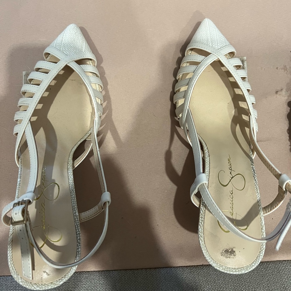 Jessica Simpson Cream Strappy Heels